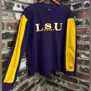Vintage LSU Louisiana State University Tigers Embroidered Logo Long Sleeve Tee